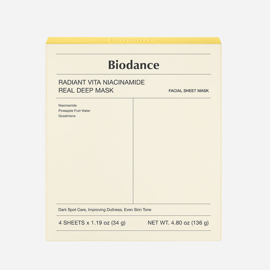 BIODANCE - Radiant Vita Niacinamide Real Deep Mask 34g (4 Mask/Box)