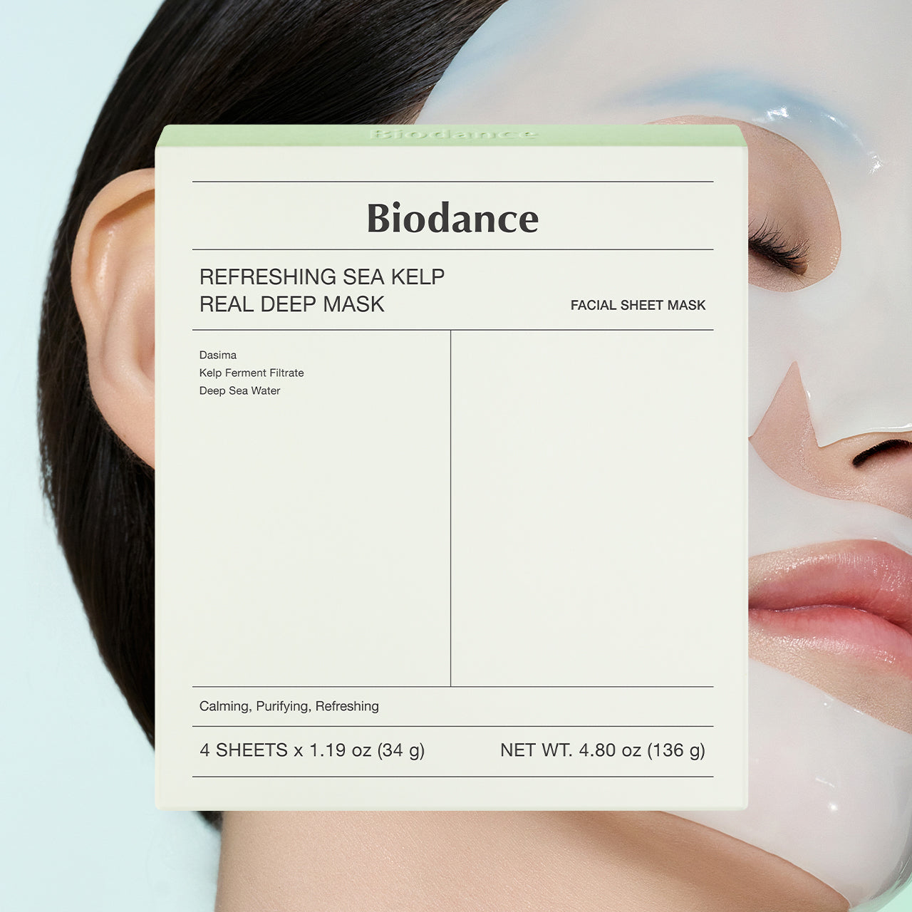 BIODANCE - Refreshing Sea Kelp Real Deep Mask 34g (4 Mask/Box)