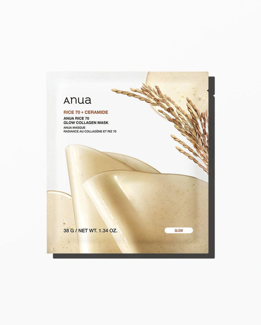 ANUA - Rice 70 Glow Collagen Mask 38g x 4 Mask